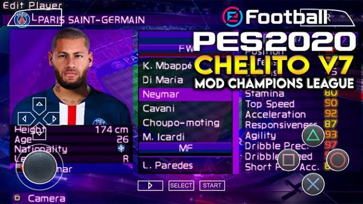PES 2020 Chelito V7 PPSSPP Android