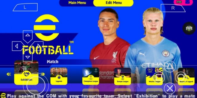 Efootball™ PES 2023 PPSSPP Update kits Real Face New stadium