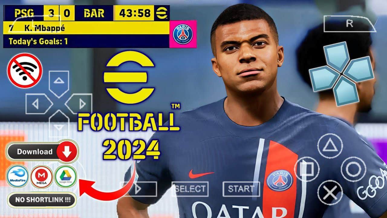 Download eFootball 2023 PES PPSSPP Update All Transfer & New